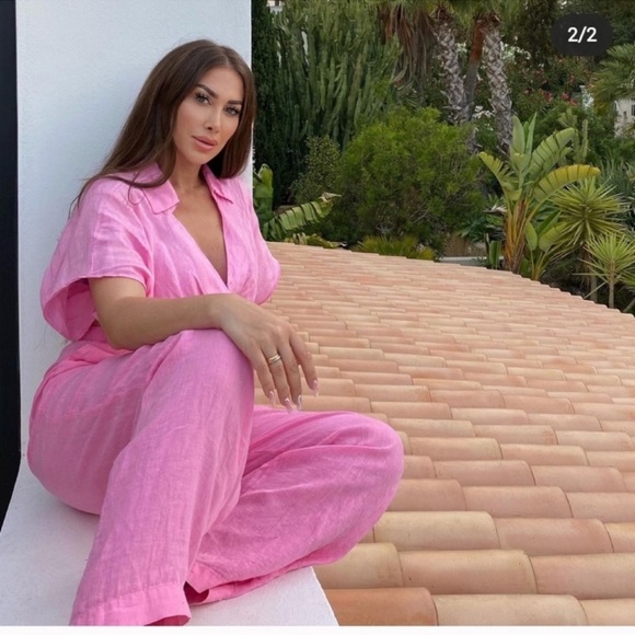 Zara Linen Pants Pink - Picture 9 of 9